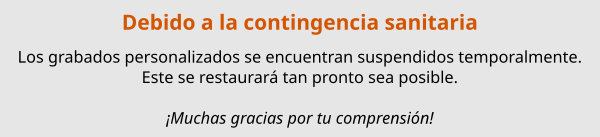 Emergencia sanitaria – Aviso Emergencia sanitaria - Aviso